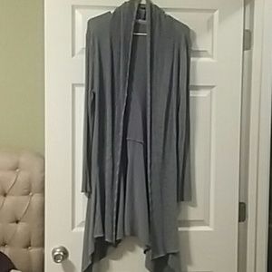 Long open cardigan sweater