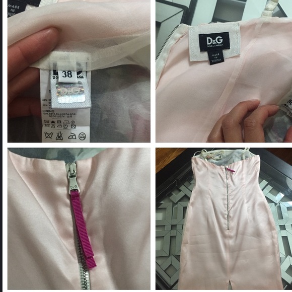 NWOT Auth D&G Dolce Gabbana Floral Pink Dress 38 - Picture 3 of 5