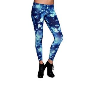 Blue Galaxy Leggings Cosmic Space