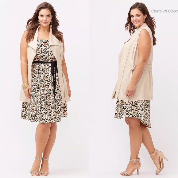 💔Sold! Lane Bryant Belted Moto Vest Plus Size - Picture 2 of 3