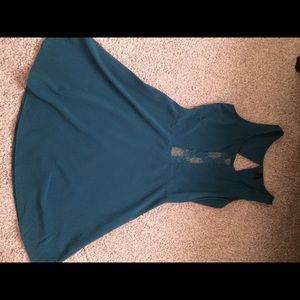 Never worn Teal dress with mesh front