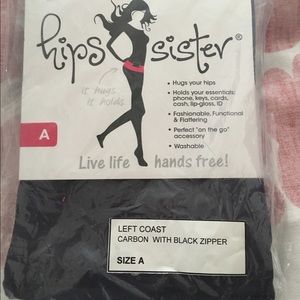 New! Hips sister left coast, carbon w/blk zipper