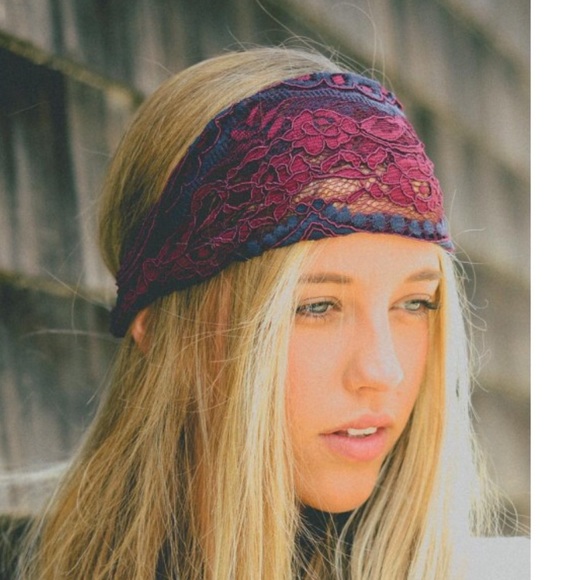 ❕1 LEFT❕Boho Two Tone Wide Lace Headband - Picture 3 of 4