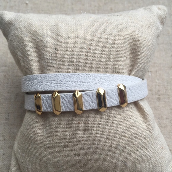 Stella & Dot Leather Remy Wrap Bracelet