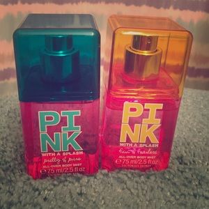 Pink body sprays