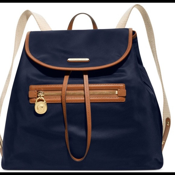 Michael Kors blue backpack