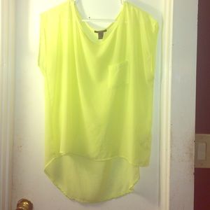 neon green sheer top