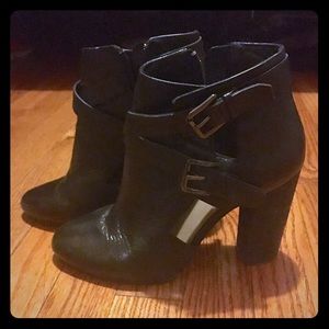 Atwell Shoes - Atwell Distressed Leather Cut Out Heel Bootie Atwell Shoes - Atwell Distressed Leather Cut Out Heel Bootie