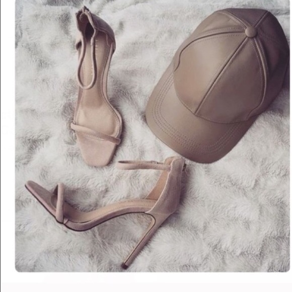 TAN LEATHER BASEBALL CAP