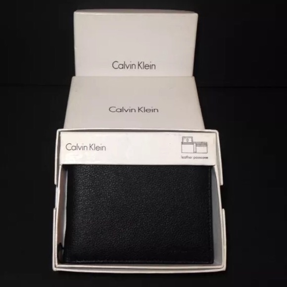 Calvin Klein Black Leather Men's Wallet