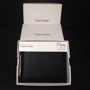 Calvin Klein Black Leather Men's Wallet