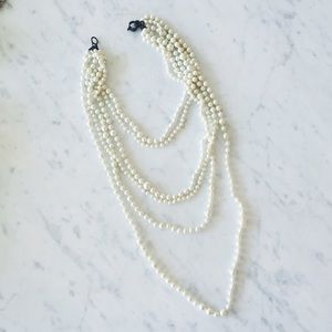 J Crew 6 Strand Faux Pearl Necklace