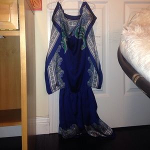 MAX STUDIO: paisley print dress with drawstring