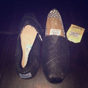 Black glitter women classic Toms