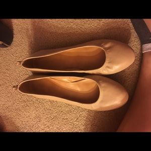 Beige flats