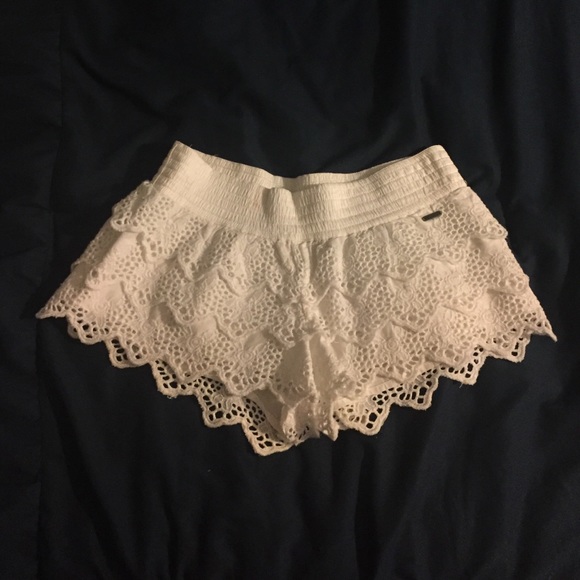 Hollister white shorts