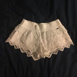 Hollister white shorts