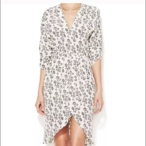 Tucker silk wrap dress