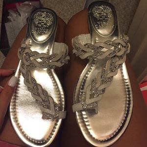 Vince Camuto silver sandals