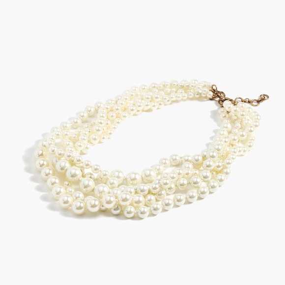 J Crew Pearl Twisted Hammock Necklace