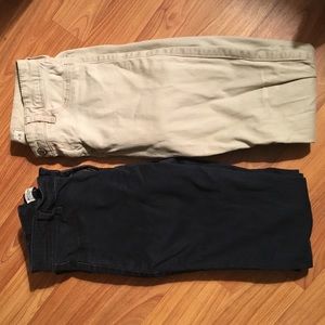 Tan and Navy Blue Abercombie pants