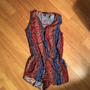 Forever 21 Tribal Print Romper
