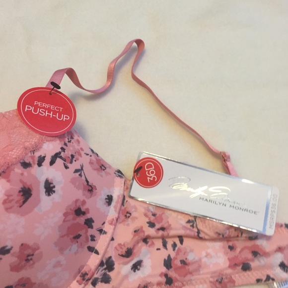 Peach floral lace perfect push-up underwire bra - Picture 2 of 4