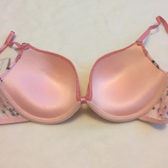 Peach floral lace perfect push-up underwire bra - Picture 4 of 4