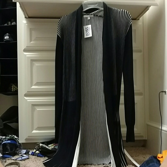 Black and white stripe cardigan