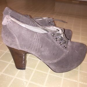 Lace up suede booties from Nordstrom