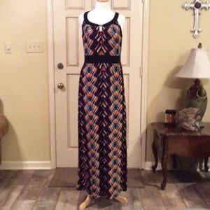Beautiful multi colored maxi dress