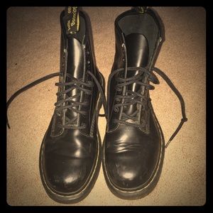 Matte black Dr. Martens (barely worn)