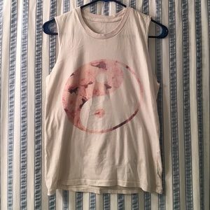 Brandy Melville Sleeveless Floral Yin Yang Top