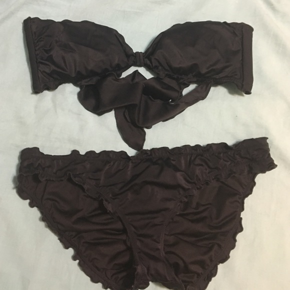 Victoria's Secret Pink bandeau top and ruffle