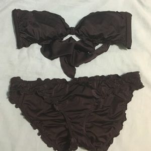 Victoria's Secret Pink bandeau top and ruffle