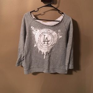 Dodger off the shoulder sweatshirt