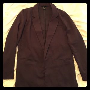 Forever 21 Dark Grey Long Blazer