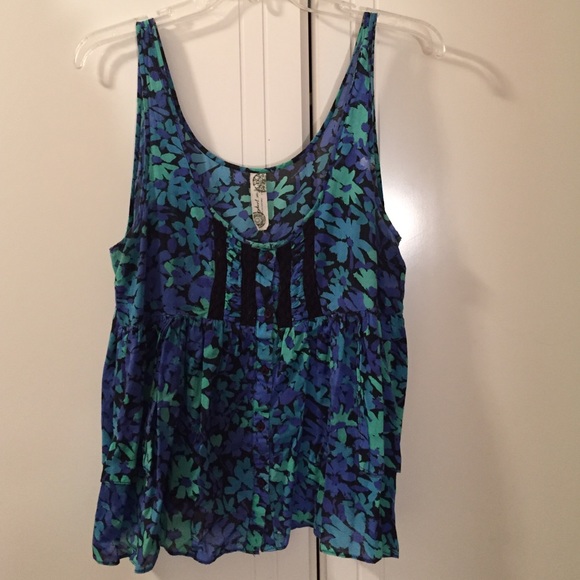 Free People floral babydoll top