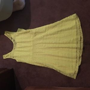 Bright neon yellow dress