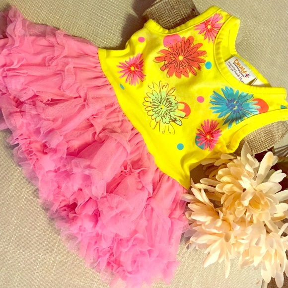 Truly Scrumptious Other - Truly Scrumptious Pink and Yellow Frilly Dress ✨HP