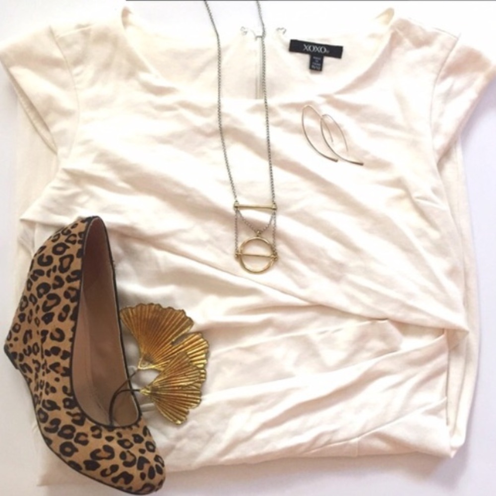 Off white bodycon stretch cotton work dress Sz 11