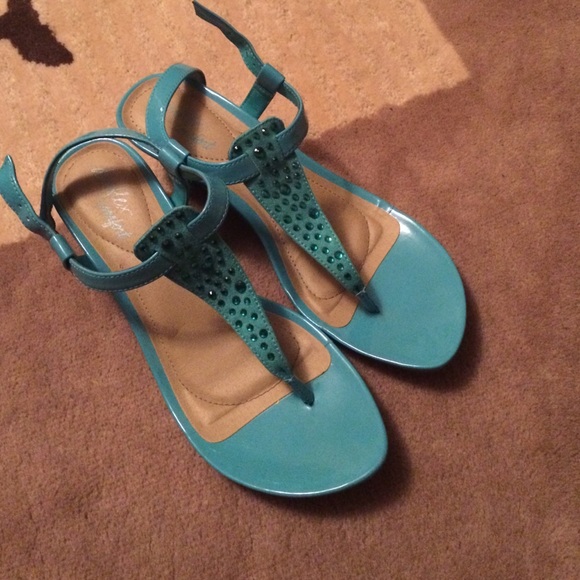 baby blue sandals