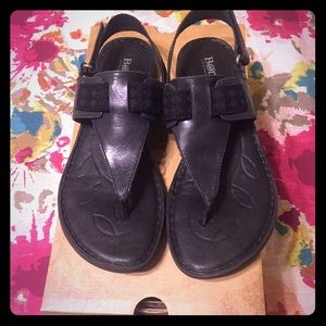 BORN Black Thong Sandal