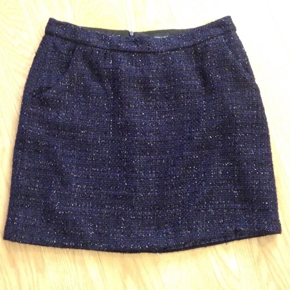 Cynthia Rowley Navy Tweed sparkle skirt - Picture 1 of 2