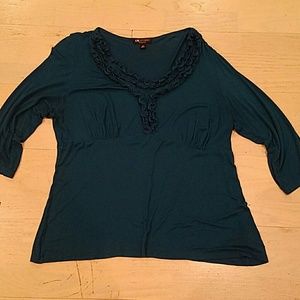 2X Dark Teal Blouse