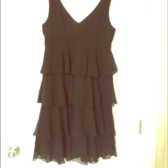 Little black dress flowy layered