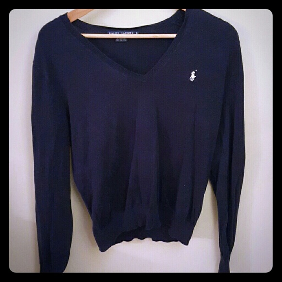 Navy Ralph Lauren v-neck sweater