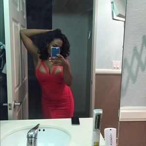 Red Bebe bodycon dress