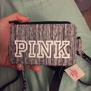 pink wallet lanyard/wristlet