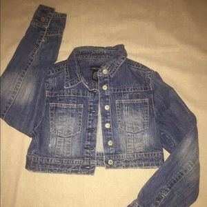 Wet Seal Cropped Denim Half Jacket